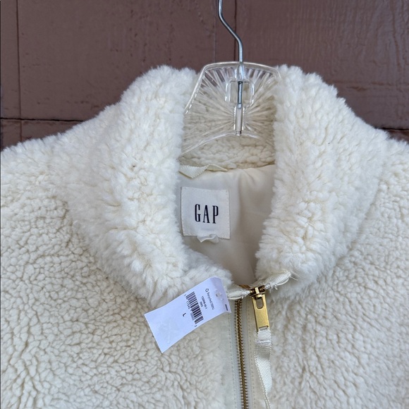 GAP NWT Women's Off-White Teddy Jacket - Picture 6 of 9
